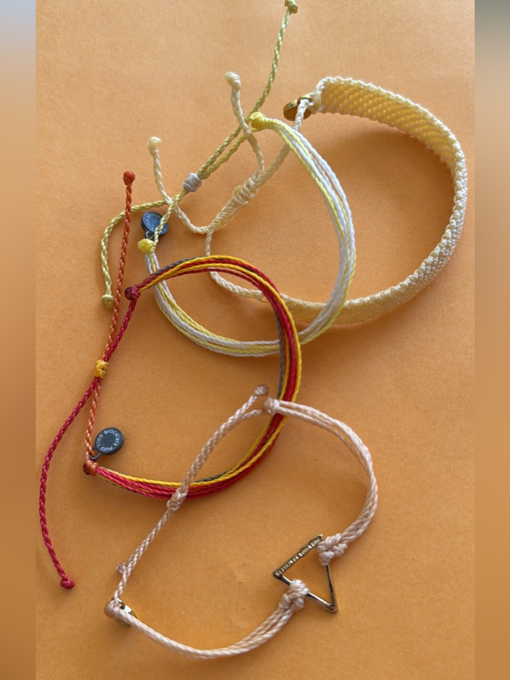 Pura Vida Bracelet Set of 4 - Yellow, Red, White